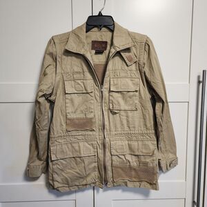 Polo Ralph Lauren Womens Military Field Jacket Beige/khaki Size P/S